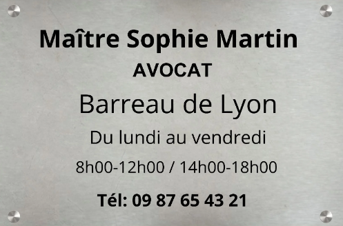 Plaque professionnelle