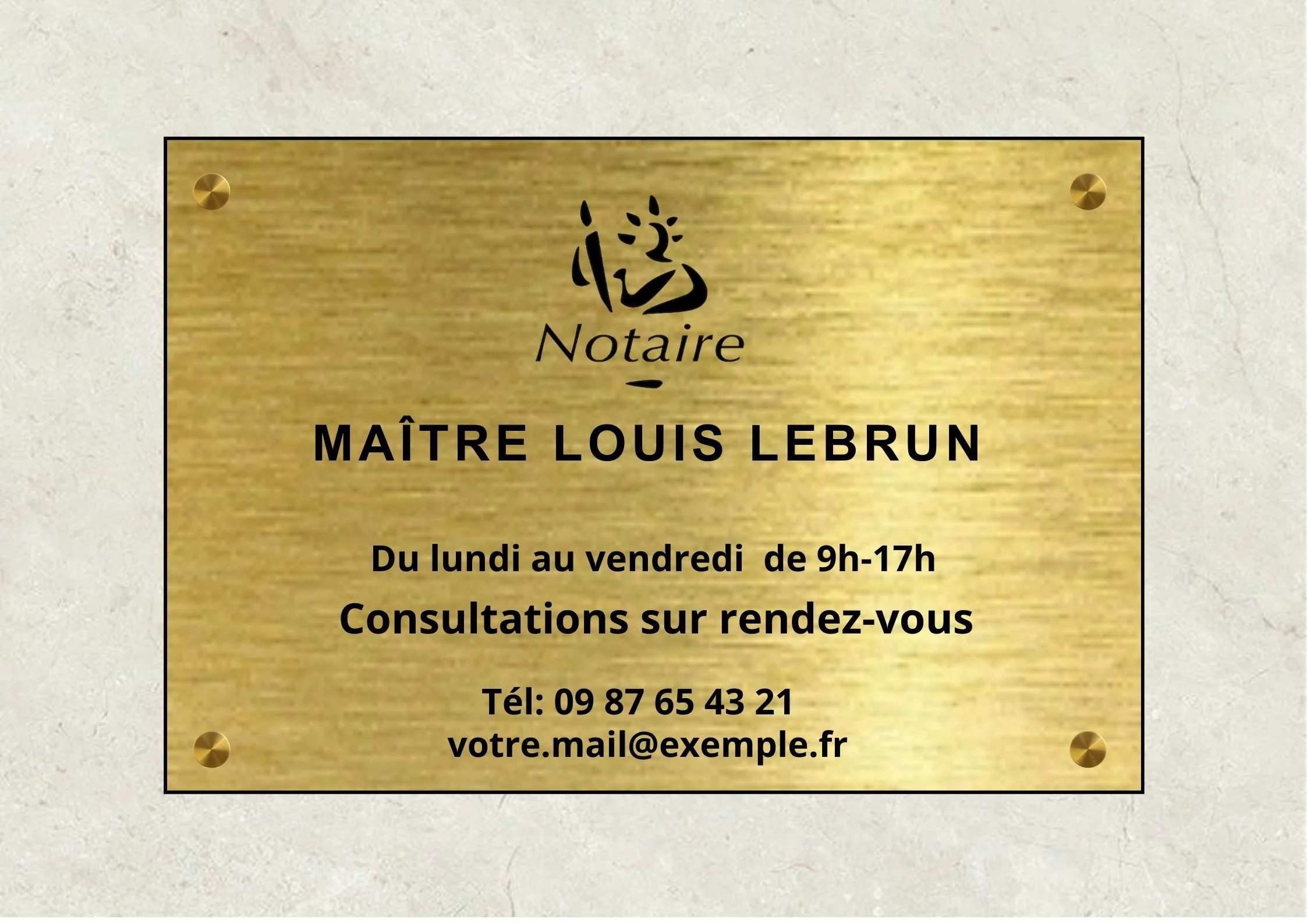 Plaque Notaire