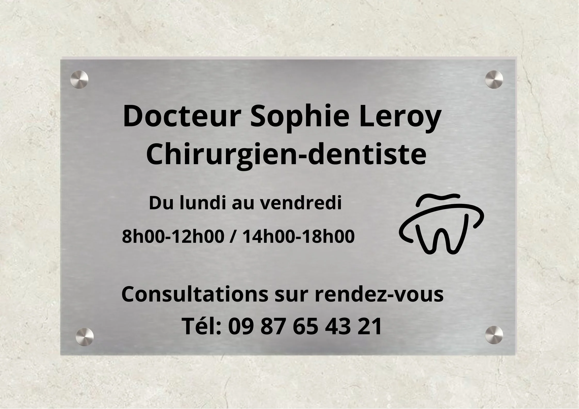 Plaque Dentiste