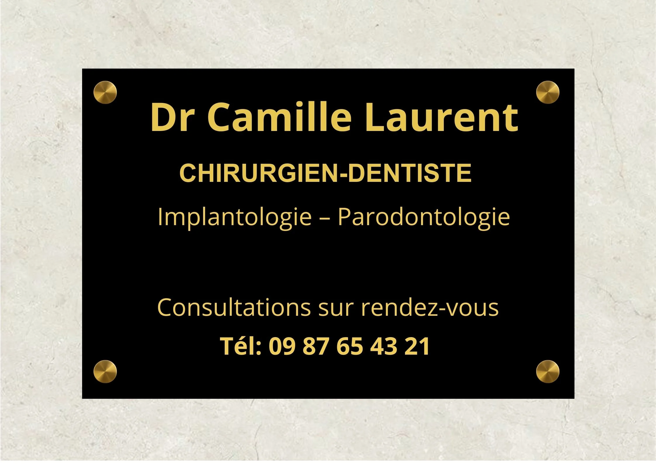 Plaque Dentiste