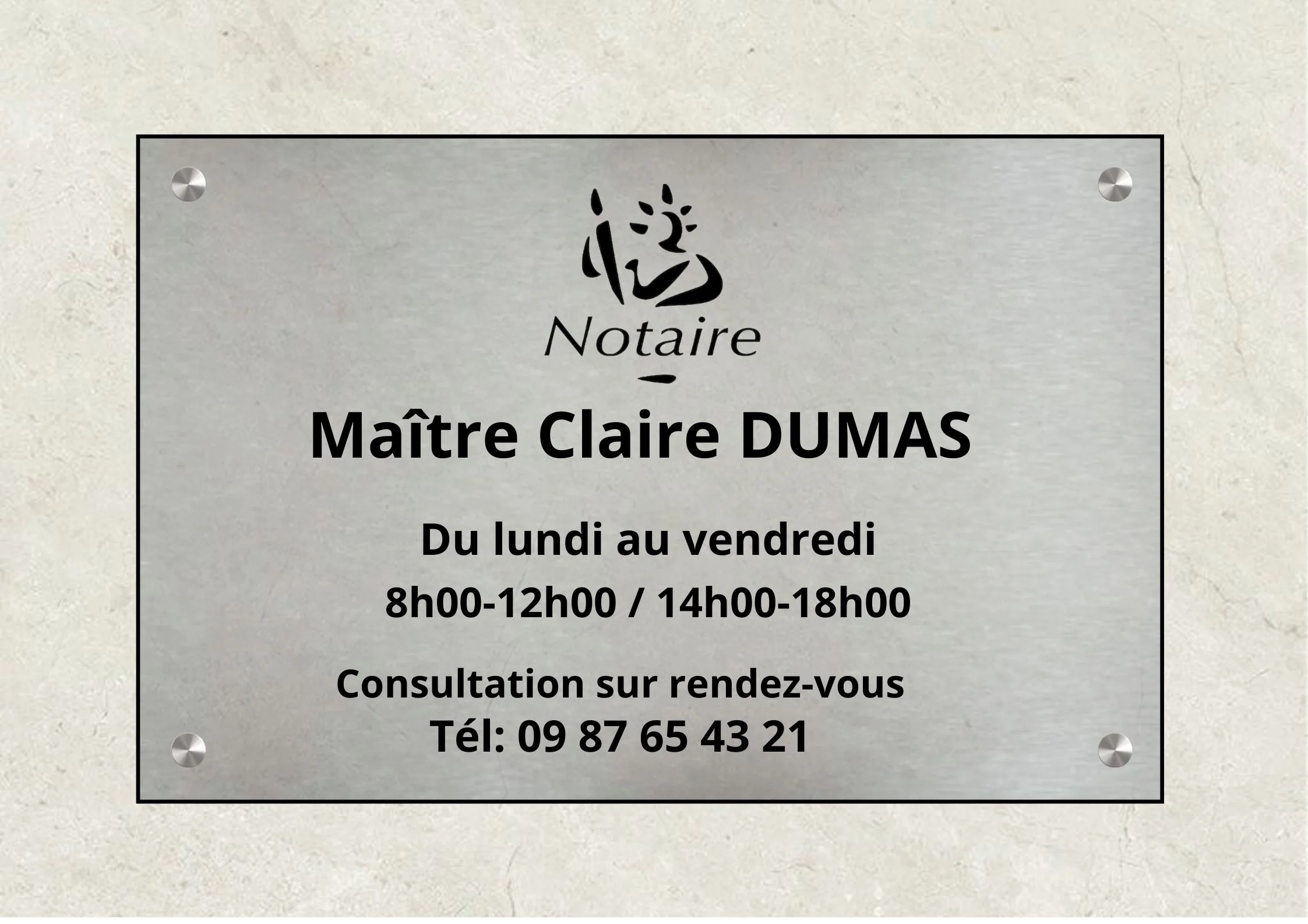 Plaque Notaire